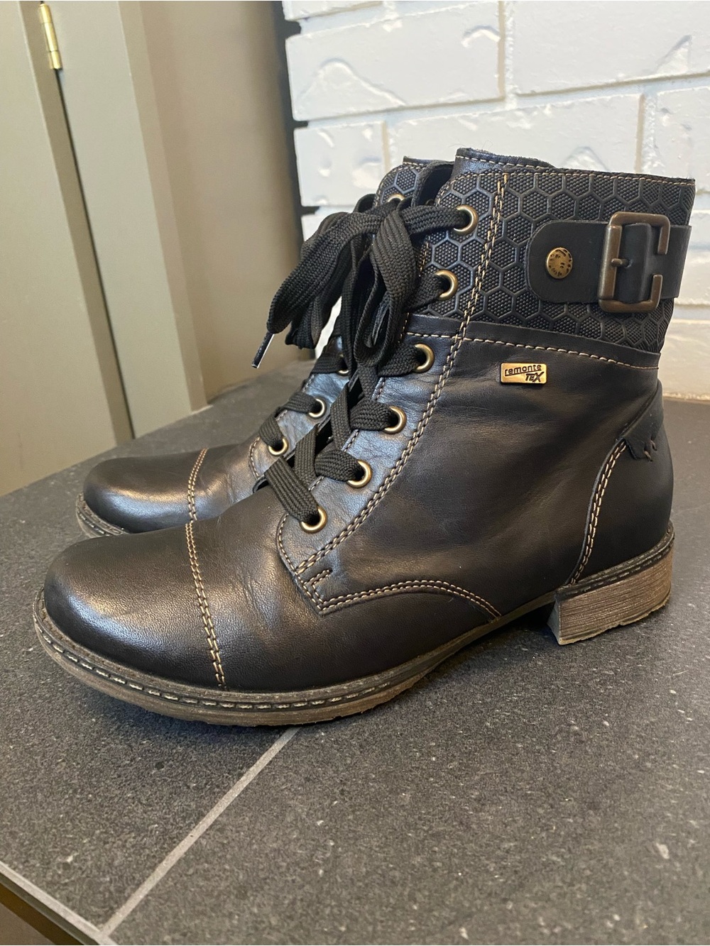 Remonte Chandra Women's TEX Waterproof Mid Height Leather Boots D4381 Size 7